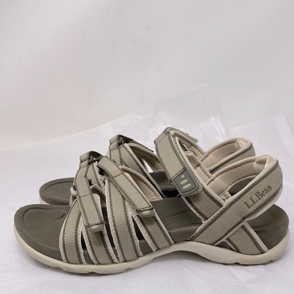 L.L Bean Boothbay White & Grey Sandals - Picture 2 of 9